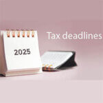 Image of calendar with words "tax deadline"