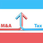 Arrow formed by two merging red and blue lines crossed 3D rendering illustration isolated on white background