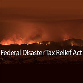 Wildfire in the distance with the words, 