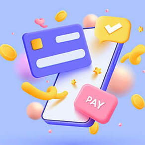 3d pay with mobile phone, banking online payments icon concept. Pay button on smartphone transaction with credit card. 3d mobile with financial bills receipt. 3d vector illustration