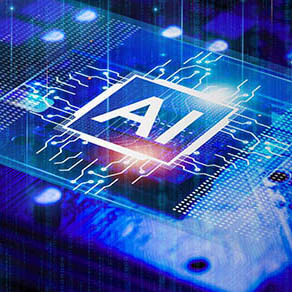 AI concept, controlling technological tools, intelligent robots. Development of an artificial code of ethics chips artificial intelligence science and technology and future and global connectivity