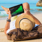 Man looking at his investment portfolio performance