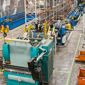 Overhead image of a factory