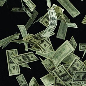 Image of cash falling