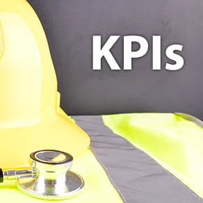 Work Place Safety Concept with safety equipment and a blackboard in the background